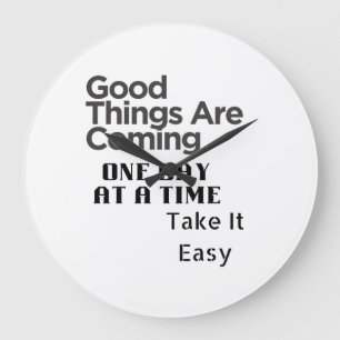 positive quote art large clock