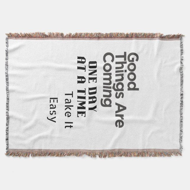 positive quote art throw blanket (Front)
