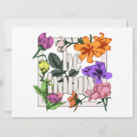 Positive quote Be Happy and garden flowers