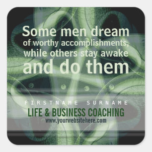 Positive Quote Coaching Business Square Sticker