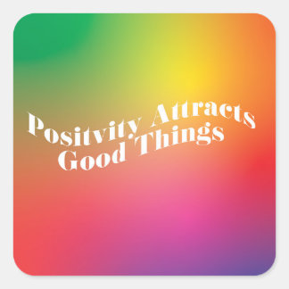 Positive quote design square sticker
