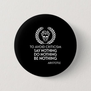 Positive Quote Stoic Philosophy Aristotle Stoicism 6 Cm Round Badge