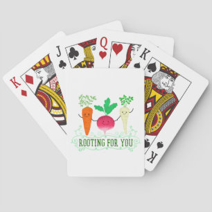 Positive Root Pun - Rooting for you Playing Cards
