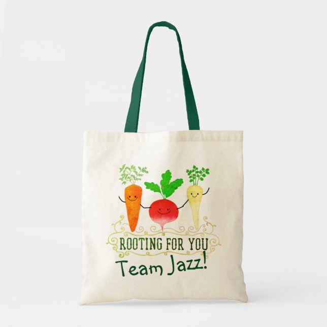 Positive Root Pun - Rooting for You Team Tote Bag (Front)