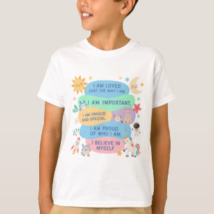 Positive Self Belief Message for Little Dreamers T-Shirt