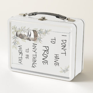 Positive Self-Worth Affirmation Metal Lunch Box