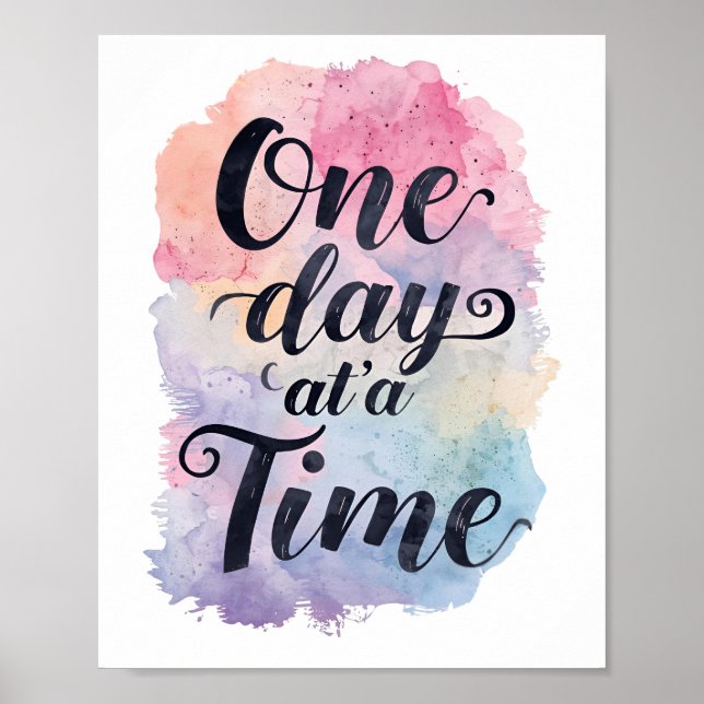 Positive Sobriety and Recovery Saying Poster (Front)