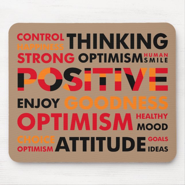 Positive Thinking and Attitude Mouse Pad (Front)