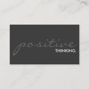positive thinking. (colour customisable) business card