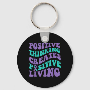 Positive Thinking Mental Health Awareness Prevent Key Ring