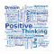 Positive Thinking Word Cloud - Blue