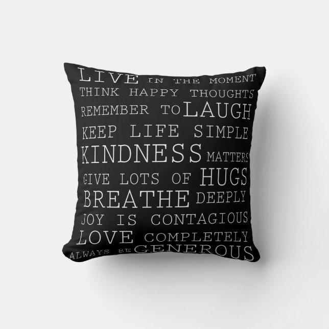 Positive Thoughts Cushion (Front)