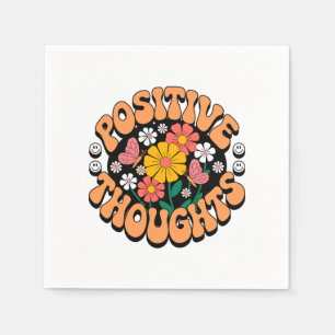 Positive Thoughts – Inspirational Floral (2) Napkin