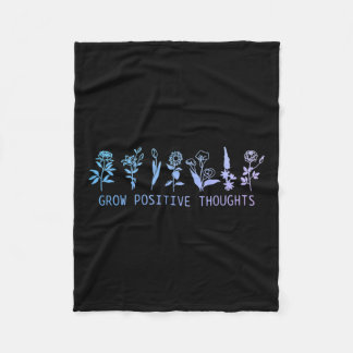 Positive Thoughts Mental Health Suicide Awareness  Fleece Blanket