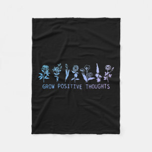Positive Thoughts Mental Health Suicide Awareness  Fleece Blanket