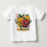 positive vibe and cheerful dancing fruit white