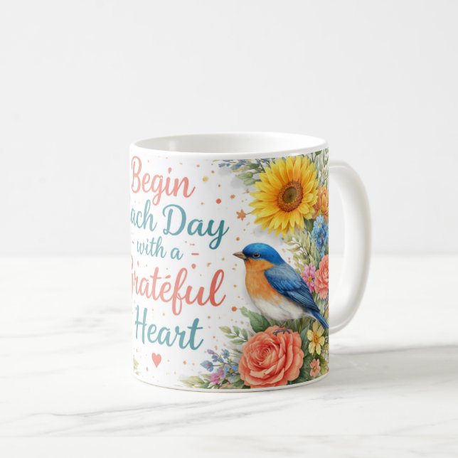 Positive vibe coffee mug (Front Right)