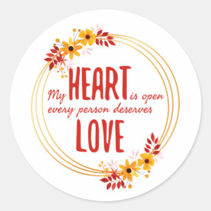 positive vibe sayings for self love and success classic round sticker