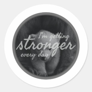 positive vibes about life and self acceptance classic round sticker