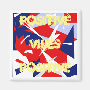 Positive Vibes Abstract Art Pastel Colours Magnet