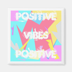 Positive Vibes Abstract Art Pastel Colours Magnet