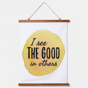 positive vibes affirmations for achieving goals  hanging tapestry