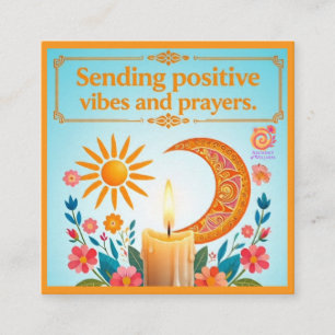 POSITIVE VIBES AND PRAYERS ENCOURAGEMENT CARD