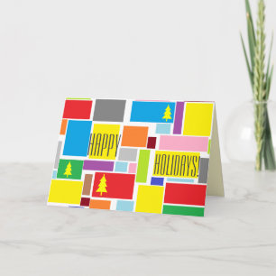 Positive Vibes Colourful Happy Holidays Card
