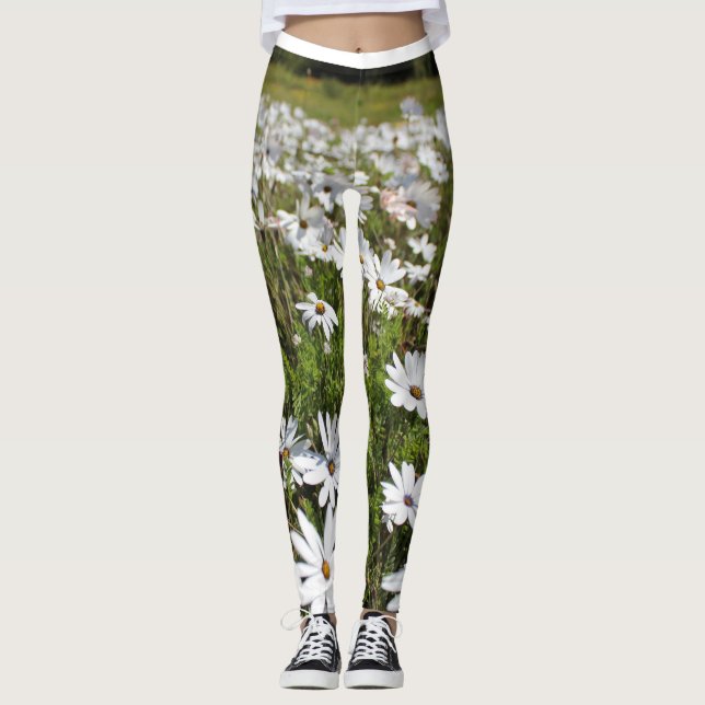 Positive Vibes Flowers Leggings (Front)