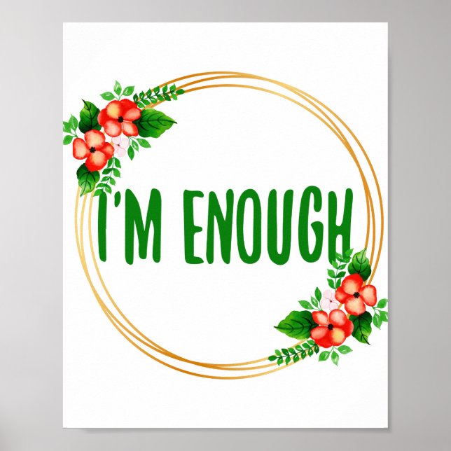 positive vibes for life acceptance and self care poster (Front)