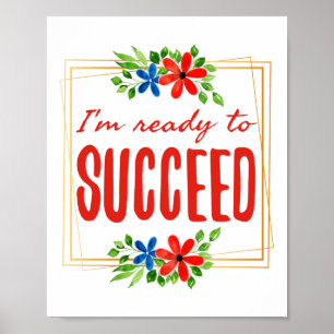 positive vibes for success and self love poster