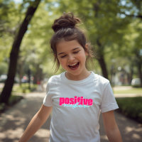 Positive Vibes Hot Pink & Teal Kids Graphic