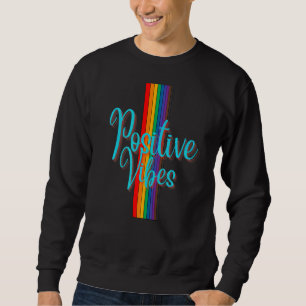 Positive Vibes Lgbtq+ Rainbow Tribe Cute Sun Yoga Sweatshirt