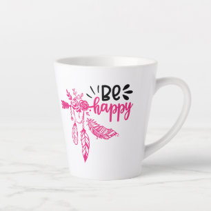 Positive Vibes Motivational Quote Latte Mug
