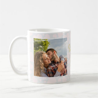 Positive vibes only add photo personalised coffee mug