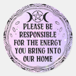 Positive Vibes Only Classic Round Sticker