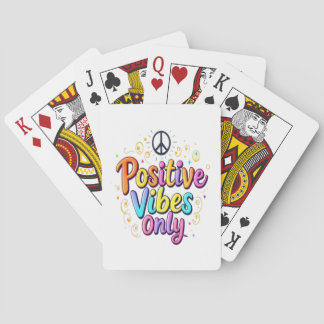 Positive Vibes Only - Colourful Encouraging Design Playing Cards
