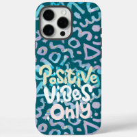 Positive vibes only green geometric