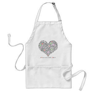 Positive Vibes Only Heart Design Standard Apron