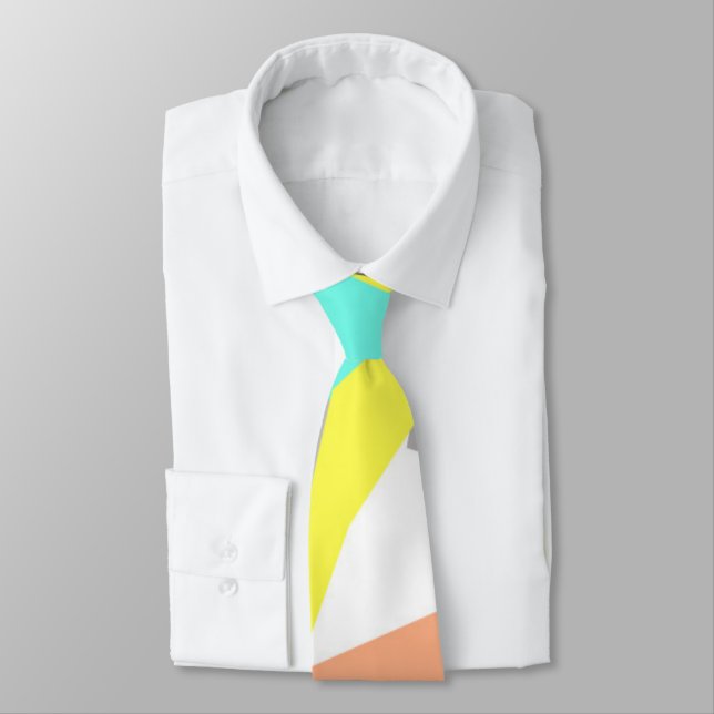 Positive Vibes Pastel Colours Abstract Art Tie (Tied)