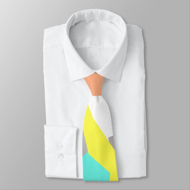 Positive Vibes Pastel Colours Abstract Art Tie (Tied)