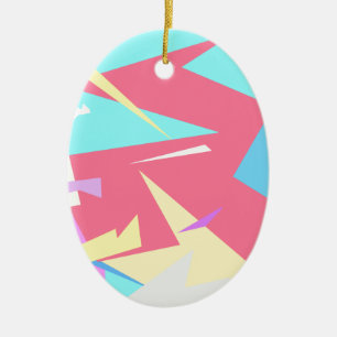 Positive Vibes Pastel Colours Abstract Ceramic Tree Decoration