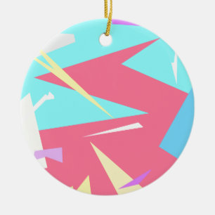 Positive Vibes Pastel Colours Abstract Ceramic Tree Decoration