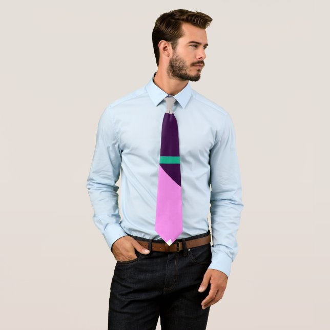 Positive Vibes Pastel Purple Minimalistic Tie (In Situ)