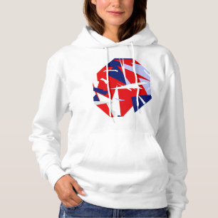 Positive Vibes Red Blue White Hoodie