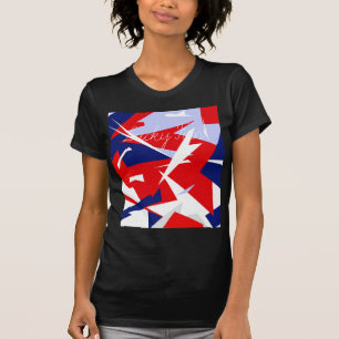 Positive Vibes Red Blue White T-Shirt