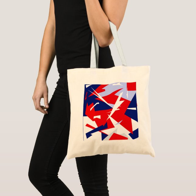 Positive Vibes Red Blue White Tote Bag (Front (Product))