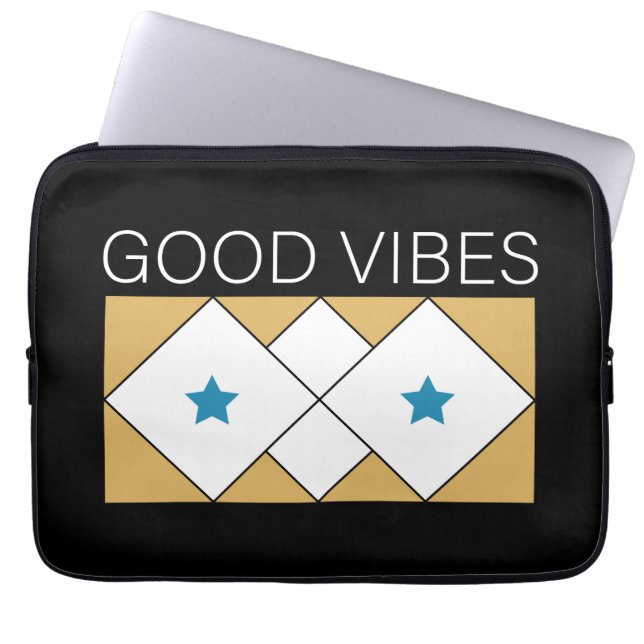 Positive Vibes refreshing design Laptop Sleeve (Front)