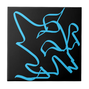 Positive Vibes Splash of Colour Happy Abstract Art Tile