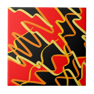 Positive Vibes Splash of Colour Happy Abstract Art Tile